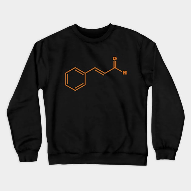 Cinnamon Cinnamaldehyde Molecule Chemical Formula Crewneck Sweatshirt by tinybiscuits